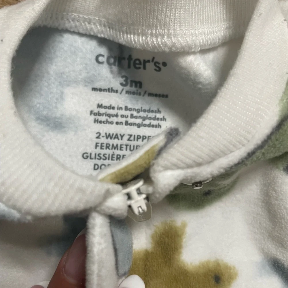 Baby Boy  3M Clothing Bundle – Footed Onesie & Carter’s Dressy Outfit